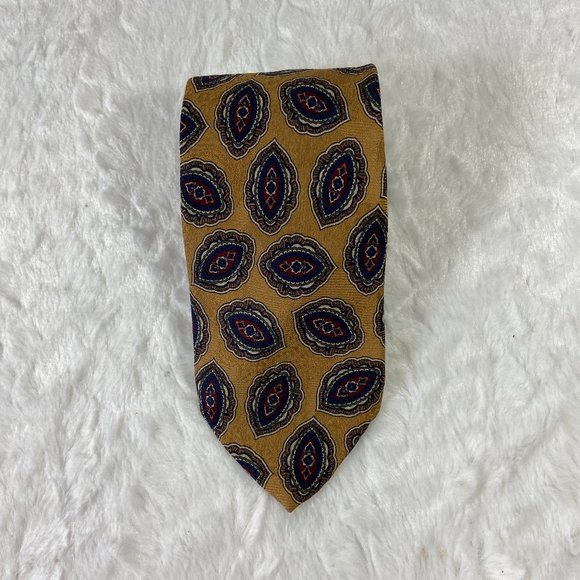 Robert Talbott Best of Class Mark Shale Burgundy/Geometric Silk Tie Hand Sewn - Picture 3 of 5